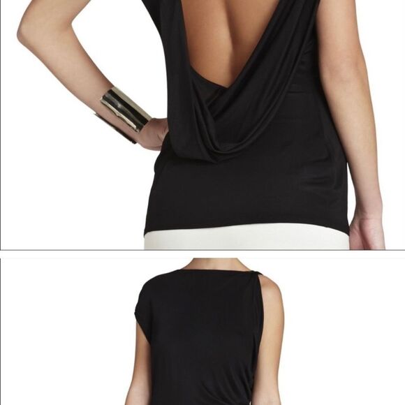 BCBG NWT black medium backless Jela top paid 110- - Picture 6 of 6